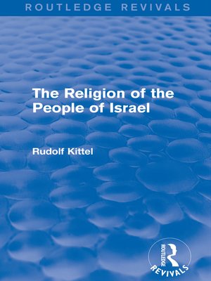 cover image of The Religion of the People of Israel